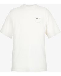 Eliou Smile Brand-print Cotton-jersey T-shirt - White