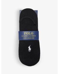 Polo Ralph Lauren - Logo-Embroidered Stretch-Jersey Socks Pack Of Three - Lyst