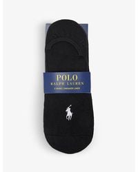 Polo Ralph Lauren - Logo-embroidered Stretch-jersey Socks Pack Of Three - Lyst