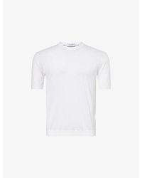 John Smedley - Torin Short-Sleeve Cotton-Jersey T-Shirt - Lyst