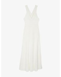 The Kooples - Openwork Cross-Back Mesh Maxi Dress - Lyst