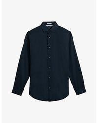 Ted Baker - Vy Witree Slim-fit Long-sleeved Stretch-cotton Shirt - Lyst