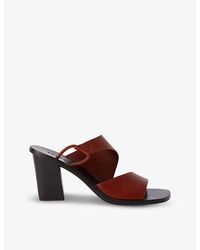 Soeur - Astree Double-strap Heeled Leather Sandals - Lyst