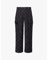 Daily Paper - Membuti Chess Graphic-Print Cotton-Linen Blend Trousers - Lyst
