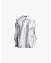 Polo Ralph Lauren - Striped Logo-Embroidered Linen Shirt - Lyst