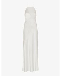 Whistles - Eileen High-neck Silk Maxi Wedding Dress - Lyst