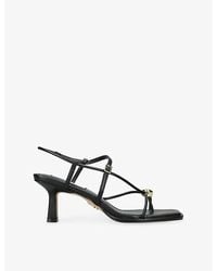 Steve Madden - Jackpots Faux-Leather Heeled Sandals - Lyst