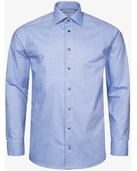 Eton - Business Geometric-pattern Slim-fit Cotton-twill Shirt - Lyst
