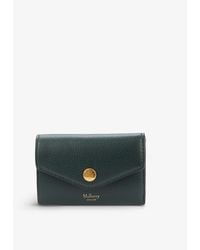 Mulberry - Plaque-embellished Grained Leather Wallet - Lyst