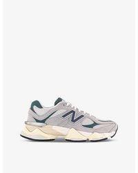 New Balance - 9060 Suede And Mesh Low-Top Trainers - Lyst
