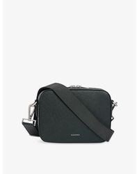 Sandro - Logo Reconstituted Leather Crossbody Bag - Lyst