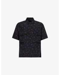 Sacai - Floral-Print Short-Sleeve Cotton-Blend Shirt - Lyst