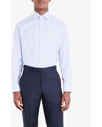 Eton - Long-sleeved Single-cuff Regular-fit Cotton-twill Shirt - Lyst