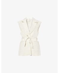 Dissh - Rosalie Belted Cotton-Blend Vest - Lyst