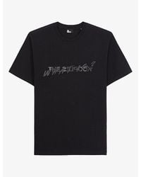 The Kooples - Logo Text-Print Cotton-Jersey T-Shirt - Lyst