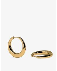 Astrid & Miyu - Dome Xl 18Ct Plated Sterling- Hoop Earrings - Lyst