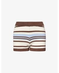 4th & Reckless - Amara Striped Cotton-Blend Shorts - Lyst