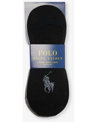 Polo Ralph Lauren - Logo-embroidered Pack Of Three Stretch-cotton Blend Liner Socks - Lyst
