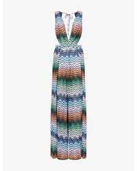 Missoni - Backless Flared Knitted Jumpsuit Cover-Up - Lyst