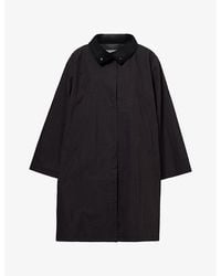 Stylein - Sable High-Neck Cotton-Blend Coat - Lyst