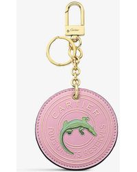 Cartier - Characters Leather Medallion Keyring - Lyst