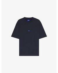 HUGO - Logo-Patch Regular-Fit Cotton-Jersey T-Shirt - Lyst