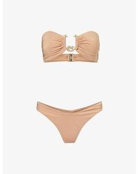 Zimmermann - Solstice Metallic Trim Bikini Set - Lyst