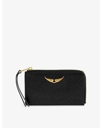 Zadig & Voltaire - Zv Card Soft Wild Leather Card Holder - Lyst