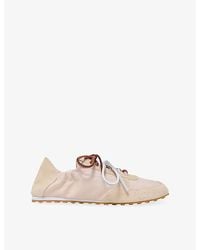 Maje - Multi-Lace Leather And Woven Trainers - Lyst