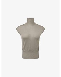 Rick Owens - Sleeveless Turtle-Neck Cashmere Jumper - Lyst
