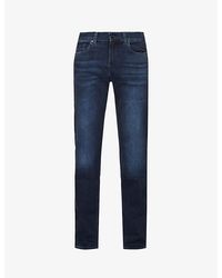 7 For All Mankind - Standard Luxe Performance Regular-Fit Straight-Leg Stretch-Denim Jeans - Lyst