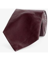 Bottega Veneta - Crease-texture Leather Tie - Lyst