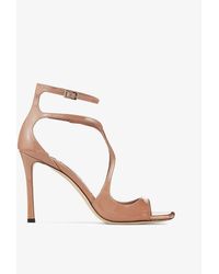 Jimmy Choo - Azia Strappy 95 Leather Heeled Sandals - Lyst