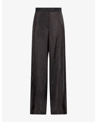 Dries Van Noten - Wide-Leg Stripe-Print Cupro Trousers - Lyst