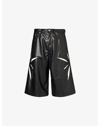 Kusikohc - Origami Cut-out Faux-leather Shorts - Lyst