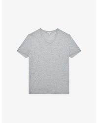 Reiss - Dayton V-neck Cotton-jersey T-shirt - Lyst