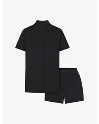 Skims - Brand-Embroidered Short Modal Pyjama Set - Lyst
