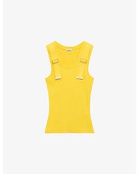 Loewe - Ribbed Buckled-Strap Cotton-Blend Tank Top - Lyst