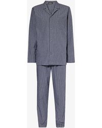 Hanro - Checked Cotton Pyjama Set X - Lyst