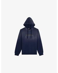 The Kooples - Logo-Print Relaxed-Fit Cotton Hooded Sweatshirt - Lyst