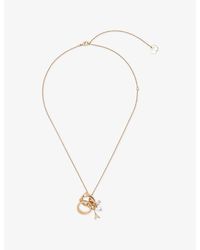 Maje - Ring-Detail Brass Pendant Necklace - Lyst