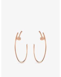 Cartier - Juste Un Clou 18Ct Rose- Single Hoop Earrings - Lyst