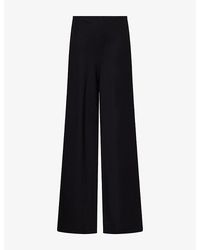 STAUD - Stroll Wide-Leg Satin Trousers - Lyst