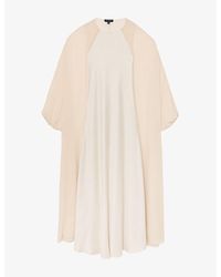 Reiss - Flora Cape-Detail Woven Maxi Dress - Lyst