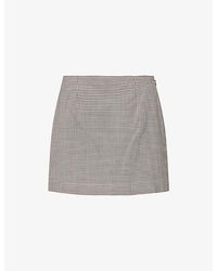 Rag & Bone - Piper Checked Wool Mini Skirt - Lyst