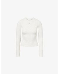 The Couture Club - Sculpt Long-Sleeve Cotton-Jersey Top - Lyst