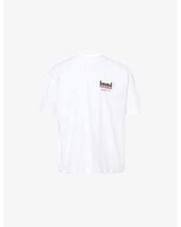 BOUND - Label Printed Cotton T-Shirt - Lyst