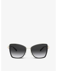 Michael Kors - Mk1067b 55 Corsica Square-frame Metal Sunglasses - Lyst