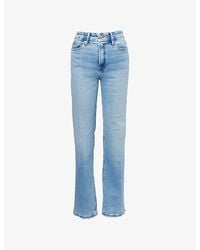GOOD AMERICAN - Good True Straight-Leg Stretch-Denim Blend Jeans - Lyst