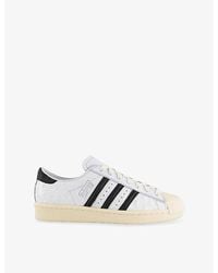 adidas - Superstar Vintage Logo-Print Leather Low-Top Trainers - Lyst